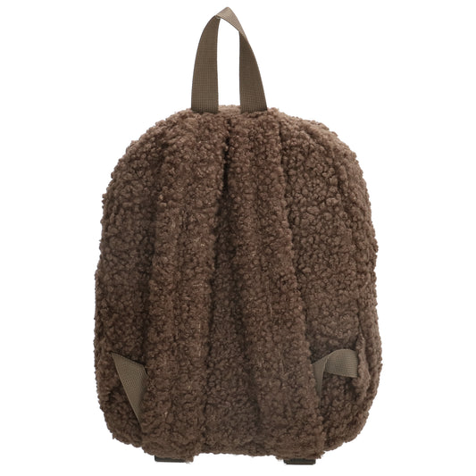 Teddyrucksack 23x31cm in Dunkeltaupe mit Reißverschluss