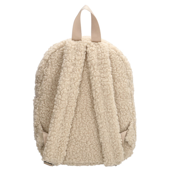 Teddyrucksack 23x31cm in Beige mit Reißverschluss - leder-accessoires.com