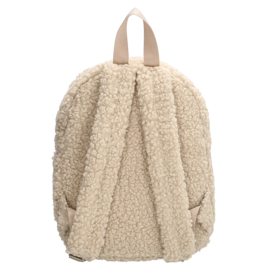 Teddyrucksack 23x31cm in Beige mit Reißverschluss