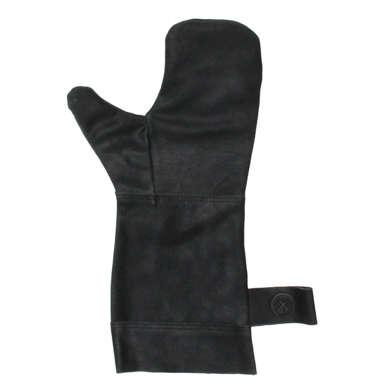 Lederschürze zum Grillen in Schwarz mit Lederhandschuh und Zange - leder-accessoires.com