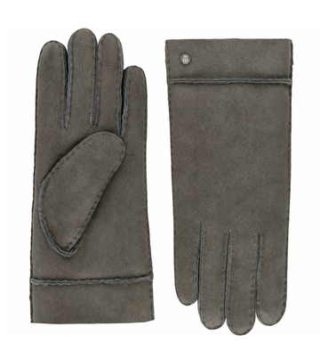 Lederhandschuhe | Lammfell in Grau mit Naht am Handgelenk von Röckl