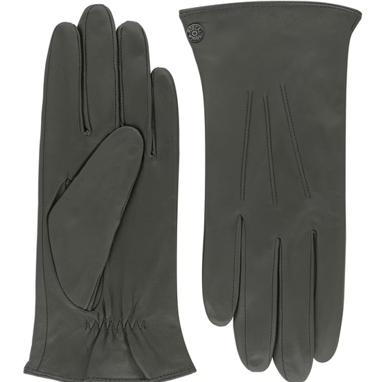 Lederhandschuhe | Haarschafleder Damen in Grau mit Touchfunktion von Röckl - leder-accessoires.com