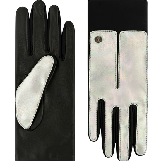Lederhandschuhe | Haarschafleder Damen in Silber|Grau mit Touch-Funktion von Röckl - leder-accessoires.com