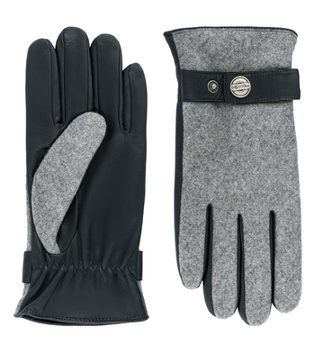 Lederhandschuhe | Haarschafleder Starnberg aus Leder und Wolle in Grey|Blue von Röckl
