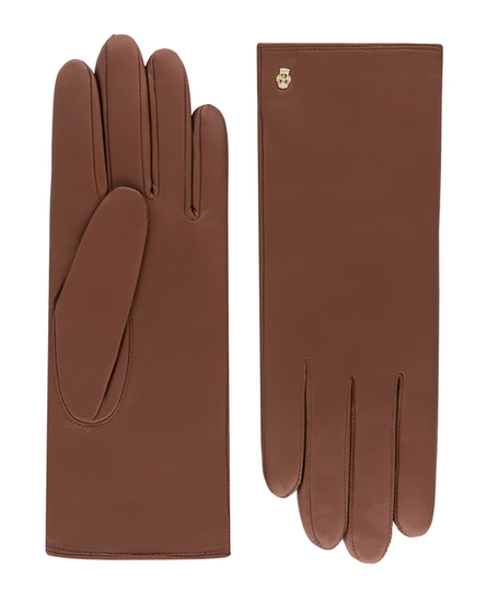 Lederhandschuhe | Haarschafleder Damen in Cognac klassisch von Röckl - leder-accessoires.com