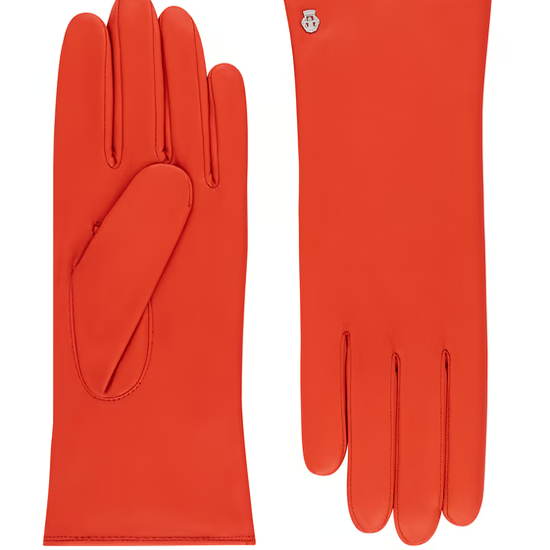 Lederhandschuhe | Haarschafleder Damen in Orange|Rost klassisch von Röckl - leder-accessoires.com
