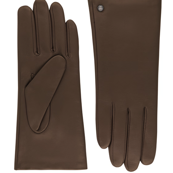 Lederhandschuhe | Haarschafleder Damen in Dunkelbraun klassisch von Röckl - leder-accessoires.com