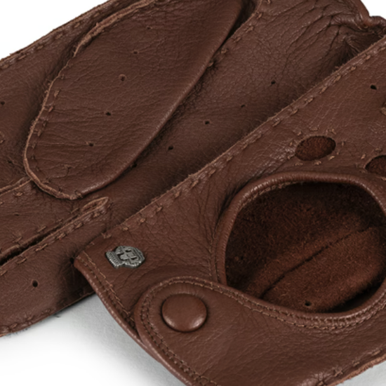 Autofahrerhandschuhe Damen in Cognac von Röckl - leder-accessoires.com