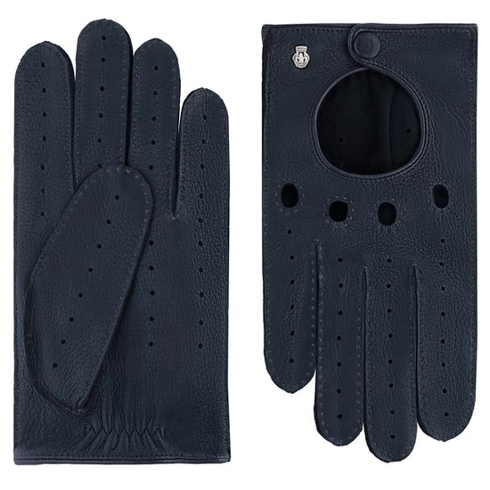 Autofahrerhandschuhe Herren in Blau|Marine von Röckl - leder-accessoires.com