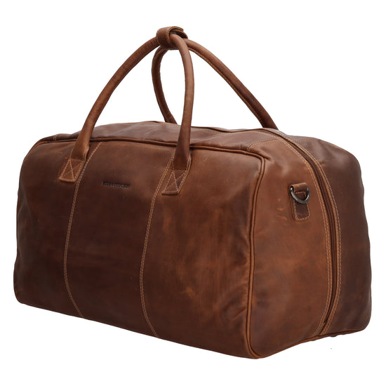 Reisetasche 54 x 32 in Cognac aus Leder mit Reißverschluss - leder-accessoires.com