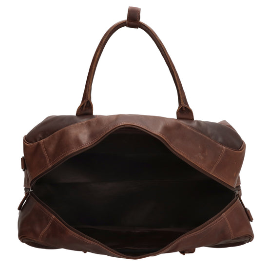 Reisetasche 54 x 32 in Braun aus Leder mit Reißverschluss - leder-accessoires.com