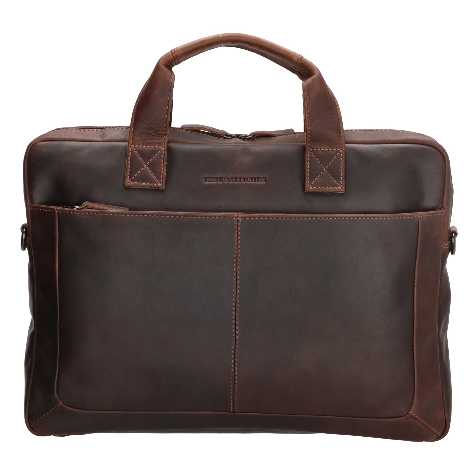 Business-| Laptoptasche 42x29x7cm in Dunkelbraun mit Reißverschluss - leder-accessoires.com
