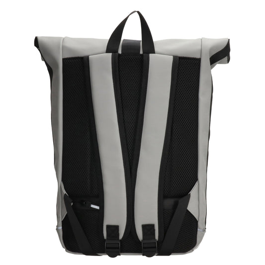 Rolltoprucksack 40x56cm in Hellgrau mit Klickverschluss