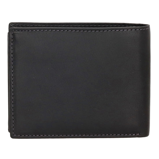 Geldbörse Querformat  9 x 11cm mit Reißverschluss in Schwarz aus Leder - leder-accessoires.com