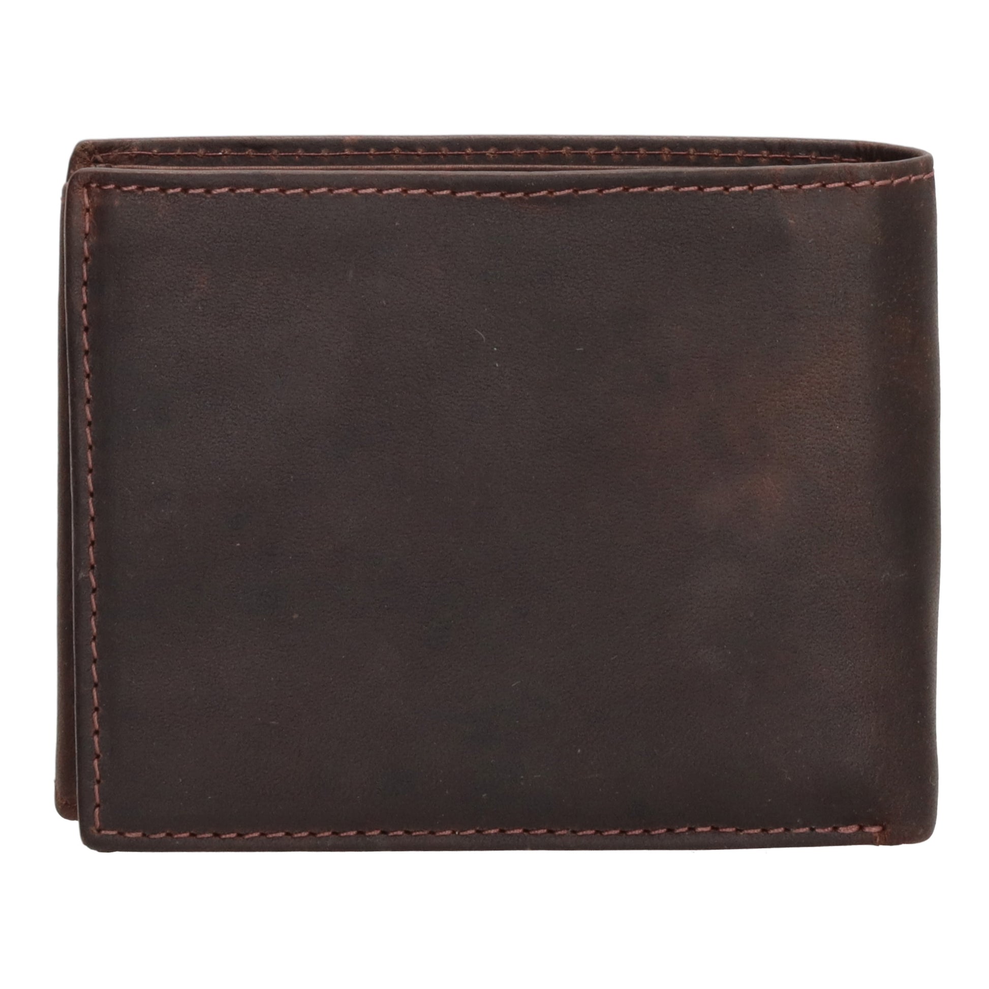 Geldbörse Querformat 9x11,5cm in Braun mit Riegel innen aus Leder - leder-accessoires.com