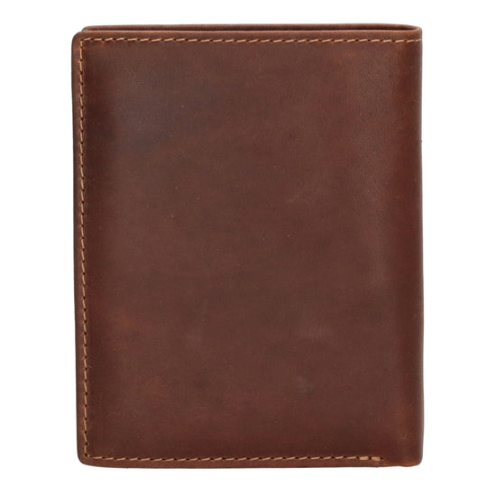 Geldbörse Hochformat 12 x 9cm mit Riegel in Cognac aus Leder - leder-accessoires.com