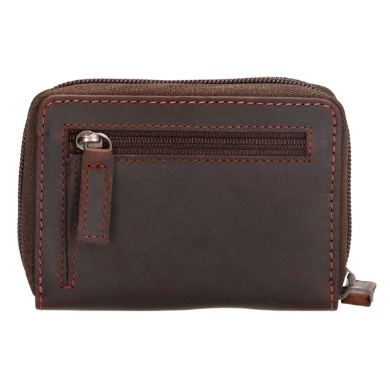 Kartenetui-| fächer 11x8cm aus Leder in Braun und RFID-Schutz - leder-accessoires.com