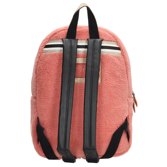 Kinderrucksack 25x35cm Teddyfell in Rosé