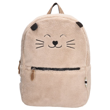 Kinderrucksack 25x35cm Teddyfell in Crème
