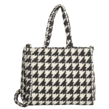 Teddytasche 37x32cm in Schwarz|Karo mit Reißverschluss
