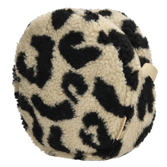 Teddytasche rund 18 x 18cm in Leo-Optik mit Reißverschluss - leder-accessoires.com
