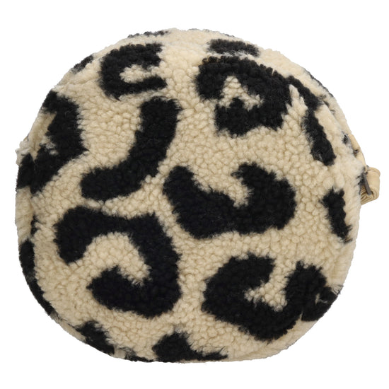 Teddytasche rund 18 x 18cm in Leo-Optik mit Reißverschluss - leder-accessoires.com