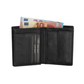 Geldbörse Hochformat 12 x 9cm in Schwarz aus Leder