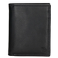 Geldbörse Hochformat 12 x 9cm in Schwarz aus Leder