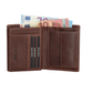 Geldbörse Hochformat 12 x 9cm in Braun aus Leder