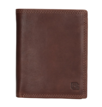 Geldbörse Hochformat 12 x 9cm in Braun aus Leder - leder-accessoires.com