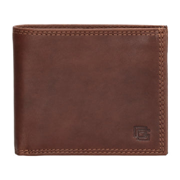 Geldbörse Querformat 10,5 x 9cm in Braun mit extra Kartenklappe