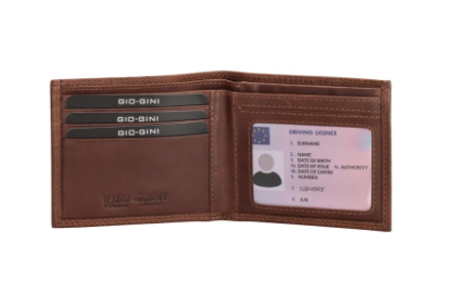 Geldbörse Querformat 10,5 x 9cm in Braun aus Leder - leder-accessoires.com