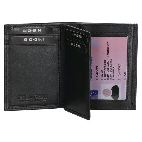 Lederbörse Hochformat 10x8xcm in Schwarz - leder-accessoires.com