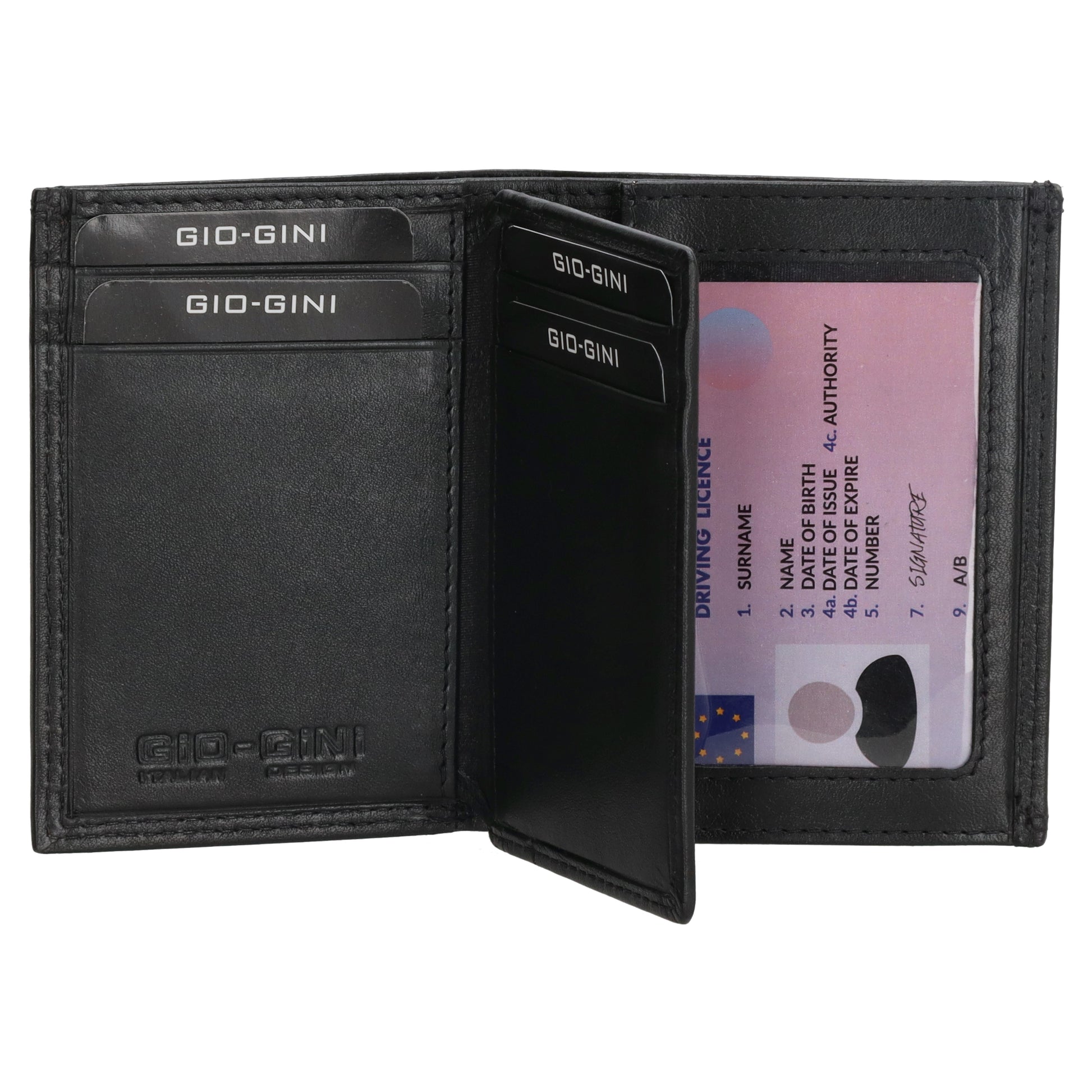 Lederbörse Hochformat 10x8xcm in Schwarz - leder-accessoires.com