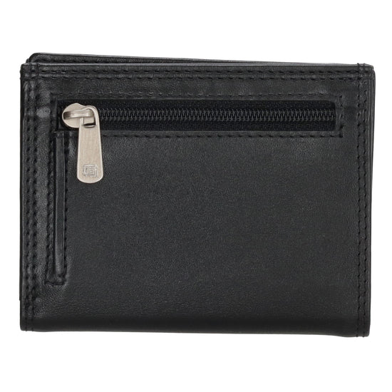 Lederbörse Hochformat 10x8xcm in Schwarz - leder-accessoires.com