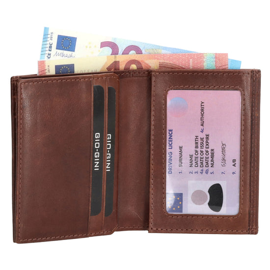 Lederbörse Hochformat 10x8xcm in Braun - leder-accessoires.com