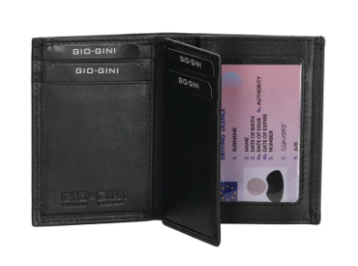Geldbörse Hochformat 10,5 x 8cm in Schwarz aus Leder - leder-accessoires.com
