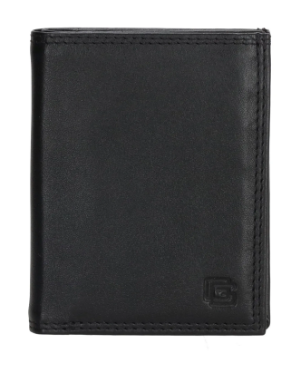 Geldbörse Hochformat 10,5 x 8cm in Schwarz aus Leder - leder-accessoires.com