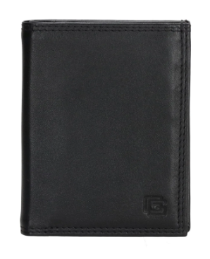Geldbörse Hochformat 10,5 x 8cm in Schwarz aus Leder