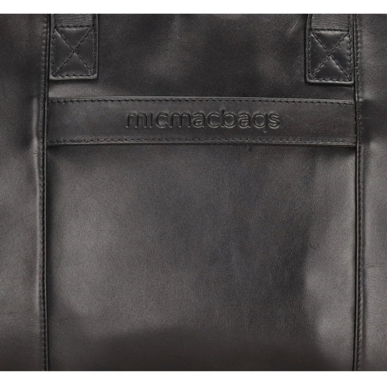 Reisetasche 46 x 30,5 in Schwarz aus Leder mit Reißverschluss - leder-accessoires.com
