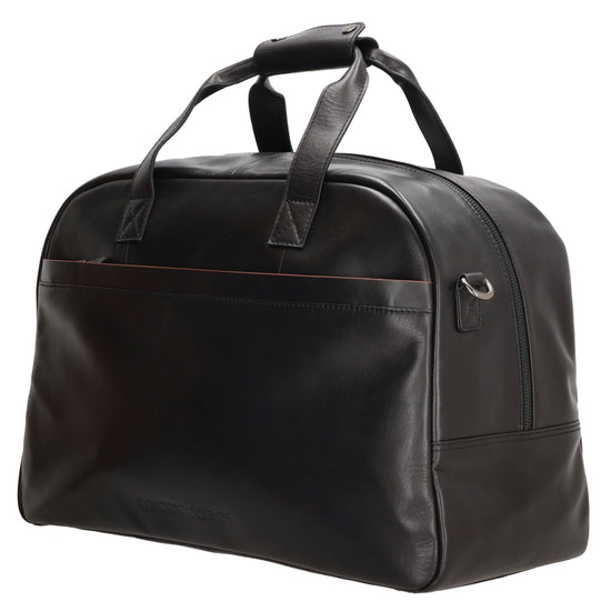 Reisetasche 46 x 30,5 in Schwarz aus Leder mit Reißverschluss - leder-accessoires.com