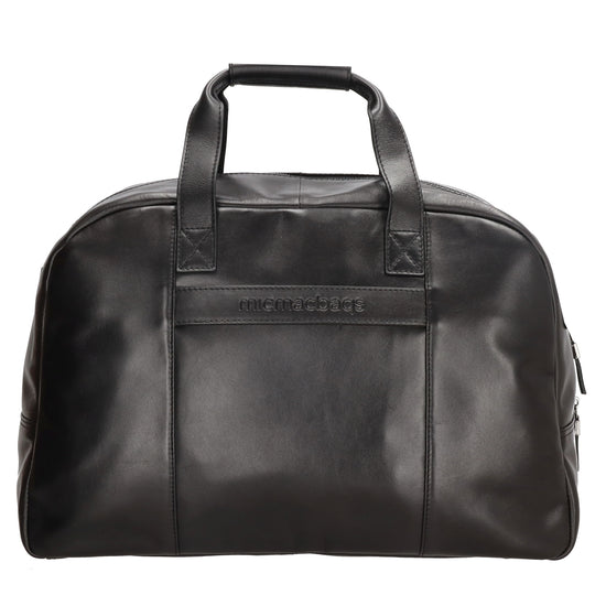 Reisetasche 46 x 30,5 in Schwarz aus Leder mit Reißverschluss - leder-accessoires.com