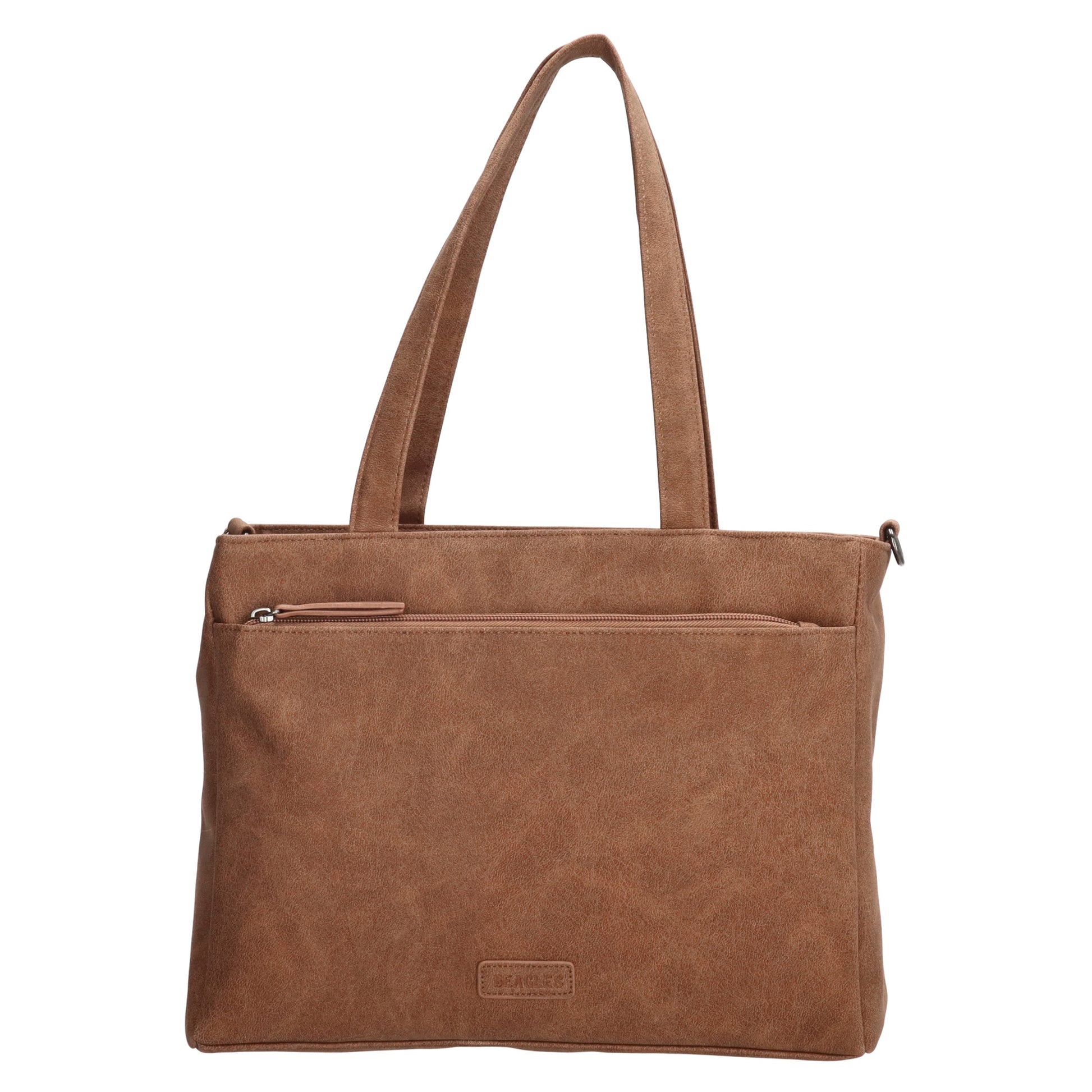 Shopper| Businesstasche 31x24,5cm Cognac in Lederoptik - leder-accessoires.com