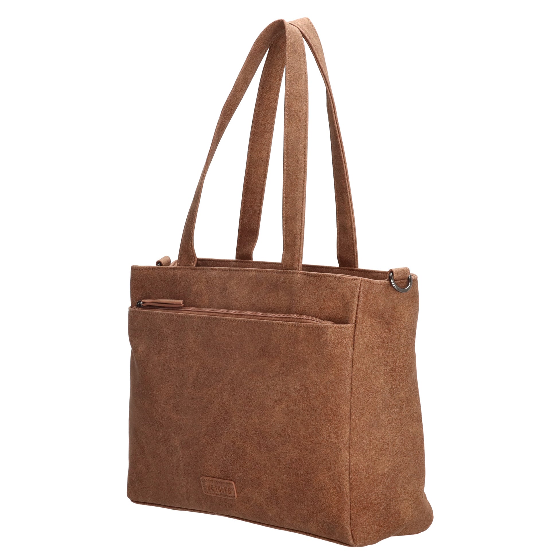 Shopper| Businesstasche 31x24,5cm Cognac in Lederoptik - leder-accessoires.com