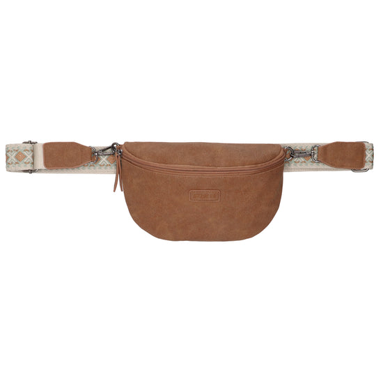Bodybag 25 x 17cm in marmorierter Optik Braun - leder-accessoires.com
