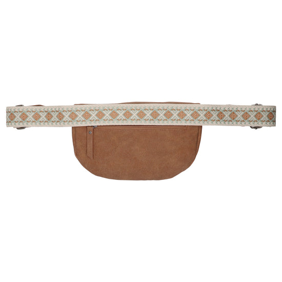 Bodybag 25 x 17cm in marmorierter Optik Braun - leder-accessoires.com