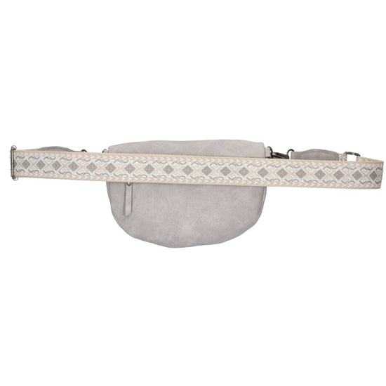 Bodybag 25 x 17cm in marmorierter Optik Hellgrau - leder-accessoires.com