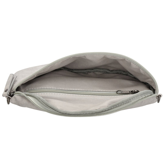 Bodybag 25 x 17cm in marmorierter Optik Hellgrau - leder-accessoires.com