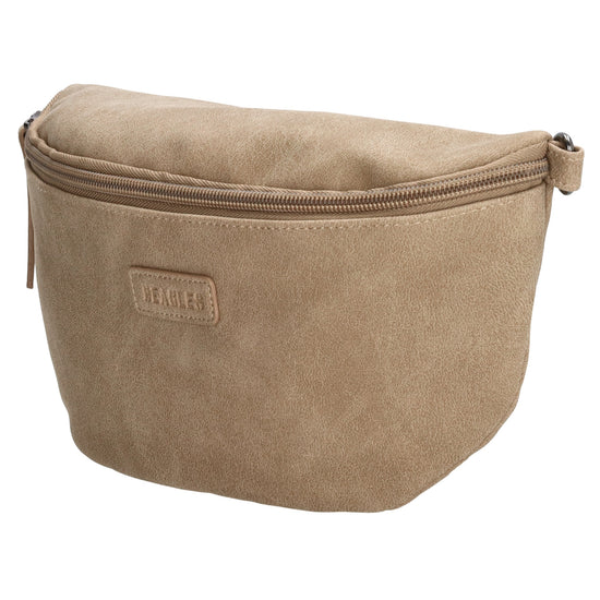 Bodybag 25 x 17cm in marmorierter Optik Helltaupe - leder-accessoires.com
