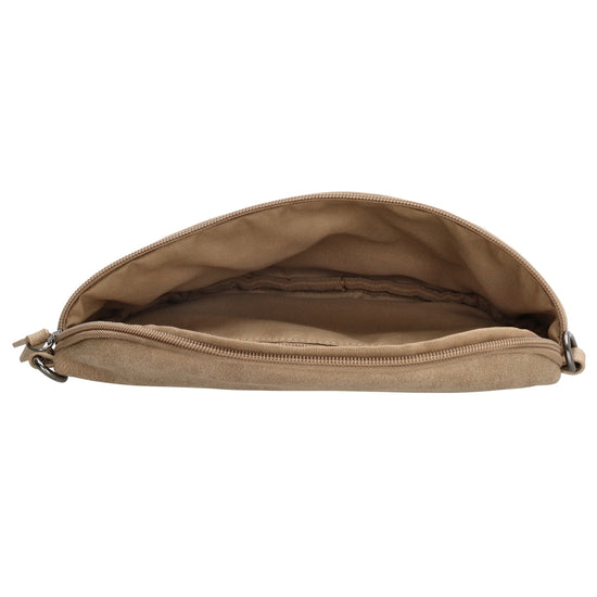 Bodybag 25 x 17cm in marmorierter Optik Helltaupe - leder-accessoires.com